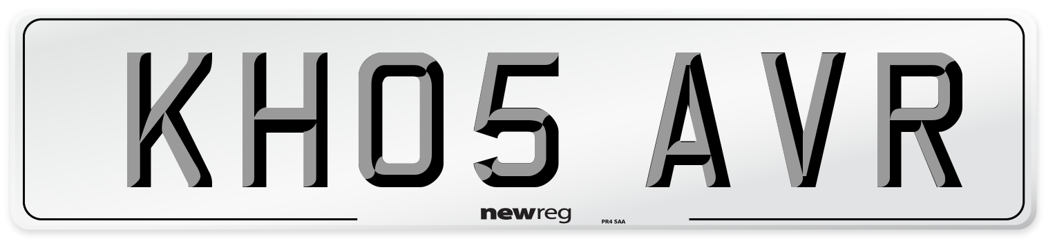 KH05 AVR Number Plate from New Reg